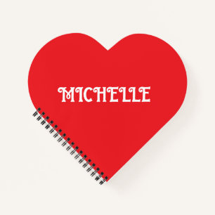 LIBRETA CON FORMA DE CORAZÓN ROJO PERSONALIZADA