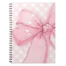 libreta con lazo rosa lindo