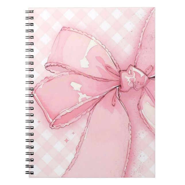 libreta con lazo rosa lindo (Frente)