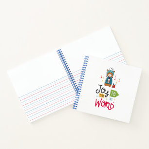 Libreta cuadrada navideña Joy to the World