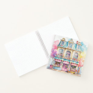 libreta de apuntes de juguetería de acuarela