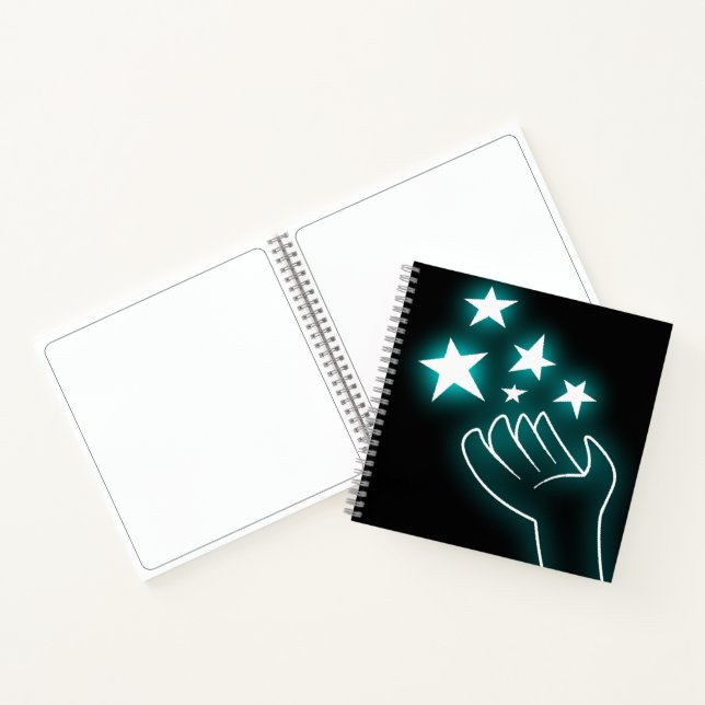 Libreta de bocetos a mano Cyan Twinkle (Interior)