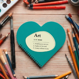 Libreta de Bocetos con Corazón de Estilo Diccionar