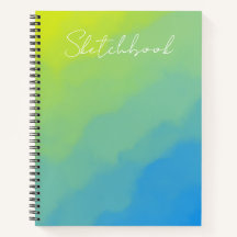 Libreta de bocetos con gradiente de estilo impresi