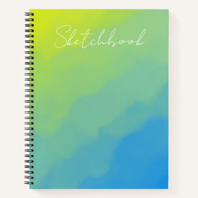Libreta de bocetos con gradiente de estilo impresi (Anverso)