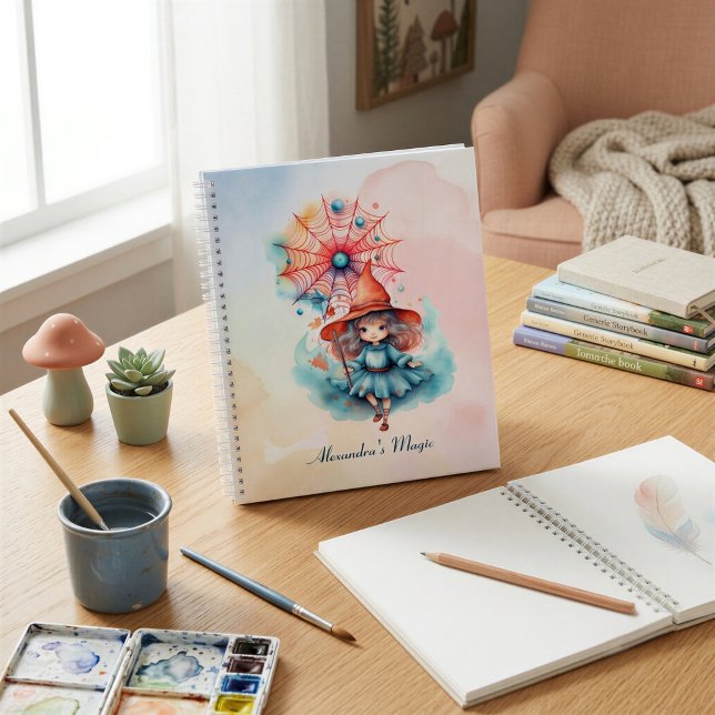 Libreta de bocetos de bruja caprichosa personaliza (Subido por el creador)
