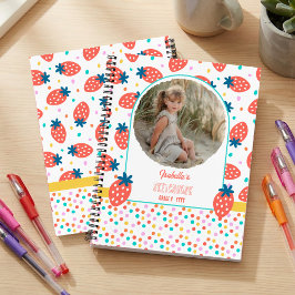 Libreta de Bocetos de Foto Personalizada de Fresa