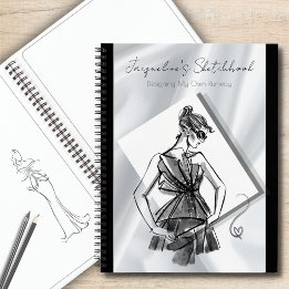 Libreta de bocetos de moda personalizada Chic