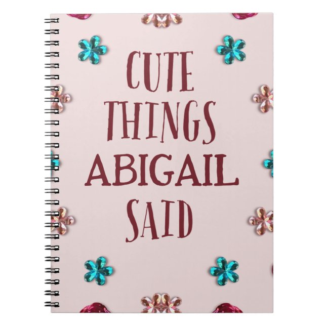 Libreta de Cosas Bonitas que Dijo Mi Hija Personal (Frente)