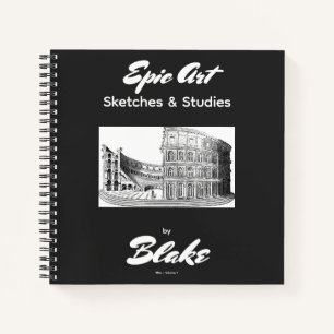 Libreta de dibujo de arte personalizada 2 bocetos