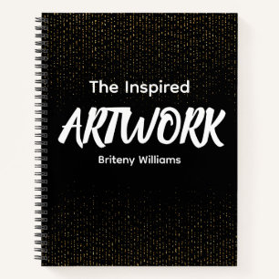 Libreta de dibujo de artista personalizada negra d