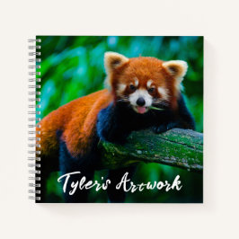 Libreta de dibujo de Panda Rojo