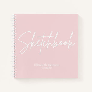Libreta de Dibujo Elegante Caligrafía de tu Nombre