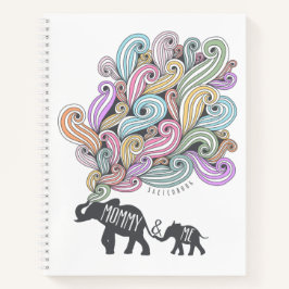 Libreta de dibujo para mamá y yo | Familia de elef