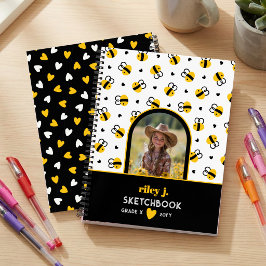 Libreta de dibujo para niños Abejorro y Corazones