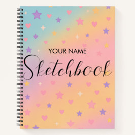 Libreta de dibujo para niños con gradiente de arco
