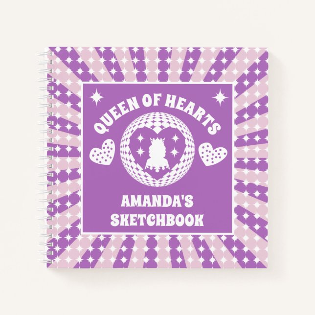 Libreta de dibujo para niños Purple Queen Of Heart (Anverso)