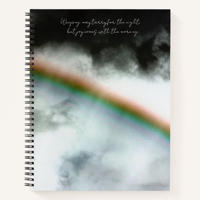 Libreta de dibujo personalizada Arcoíris Nubes Osc (Anverso)