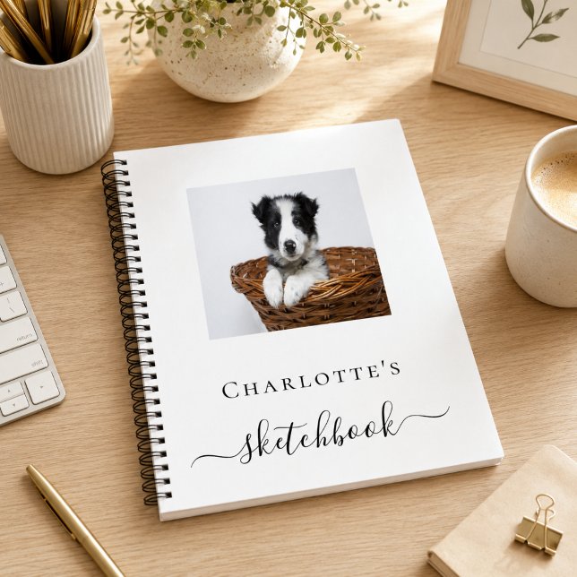 Libreta de dibujo personalizada con foto de perro  (Subido por el creador)