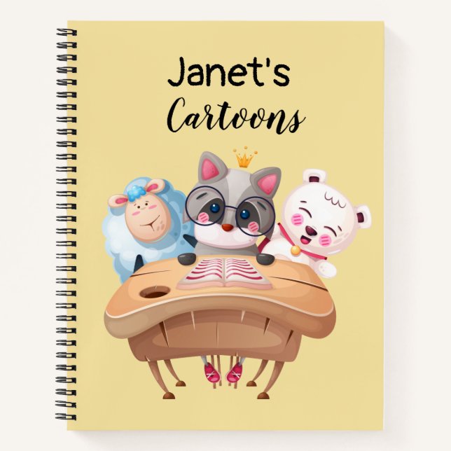 Libreta de dibujo personalizada de gato (Anverso)
