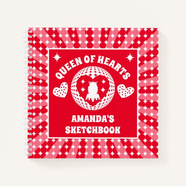 Libreta de dibujo personalizada de la Reina Roja d (Anverso)