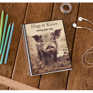 Libreta de dibujo personalizada Hogs & Kisses Vint