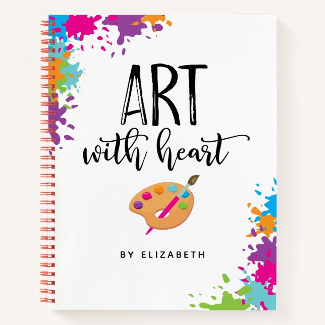 Libreta de dibujo personalizada para fiesta de pin (Anverso)