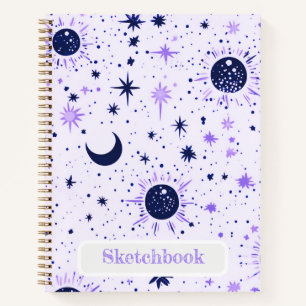 Libreta de dibujo Sol Luna Estrellas Celestiales