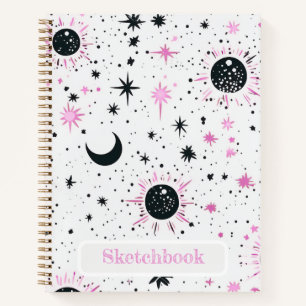 Libreta de dibujo Sol Luna Estrellas Celestiales