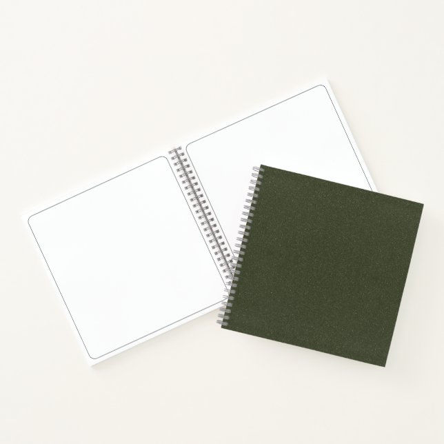 Libreta de dibujo texturizada verde musgo personal (Interior)
