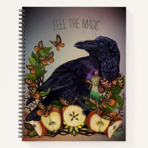 Libreta de dibujos de Arte de Faery Cuervo de Vuel