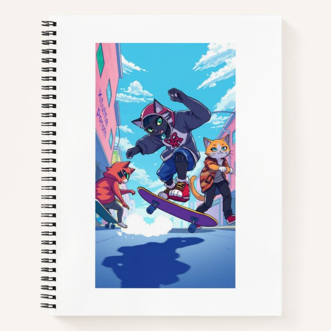 Libreta de dibujos de Skater Cats (Anverso)