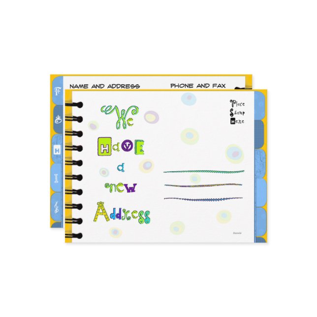 Libreta de direcciones de Invitación móvil postal  (Anverso/Reverso In Situ)