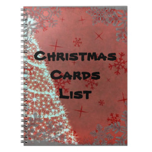 libreta de direcciones de tarjeta de navidades