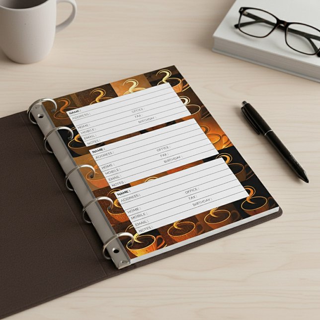 libreta de direcciones de tazas de café página (Subido por el creador)