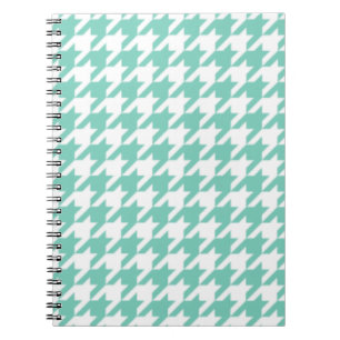 Libreta de Houndstooth de la turquesa
