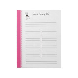 Libreta de la receta con el arte de la cocina para