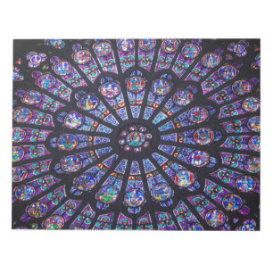 Libreta de la ventana color de rosa de Notre Dame