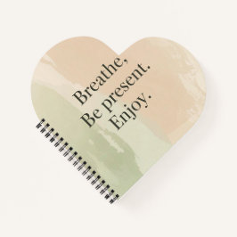 Libreta de notas con mensaje consciente