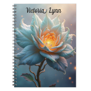 Libreta de notas de flores etéreas personalizadas