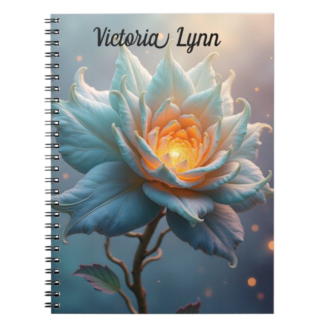 Libreta de notas de flores etéreas personalizadas (Frente)