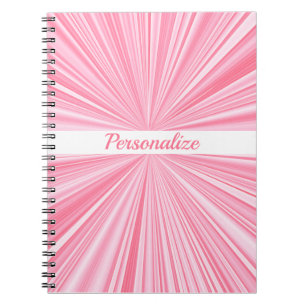 Libreta de notas personalizable abstracta rosa imp