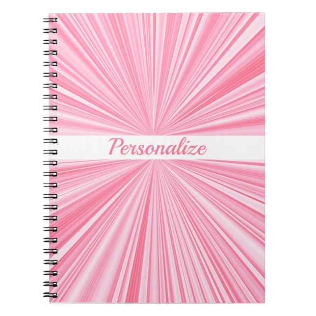 Libreta de notas personalizable abstracta rosa imp (Frente)