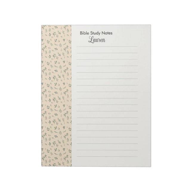 Libreta de notas personalizada (Lado Izquierdo)