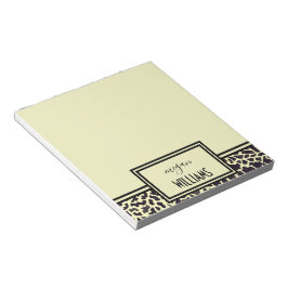 Libreta de notas personalizada de leopardo de crem