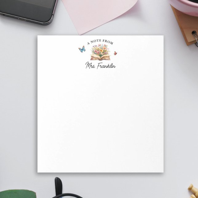 libreta de notas personalizada para maestros con a (Subido por el creador)