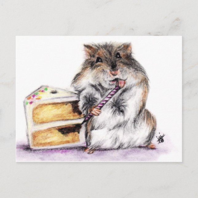 Libreta de postales de cumpleaños (Hamster) (Anverso)
