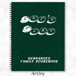 Libreta de puntuación del juego de mesa Nombre de