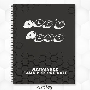 Libreta de puntuación del juego de mesa Nombre de