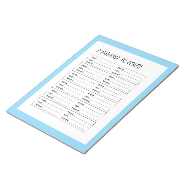 Libreta de seguimiento de contraseñas minimalista (Lado Derecho)